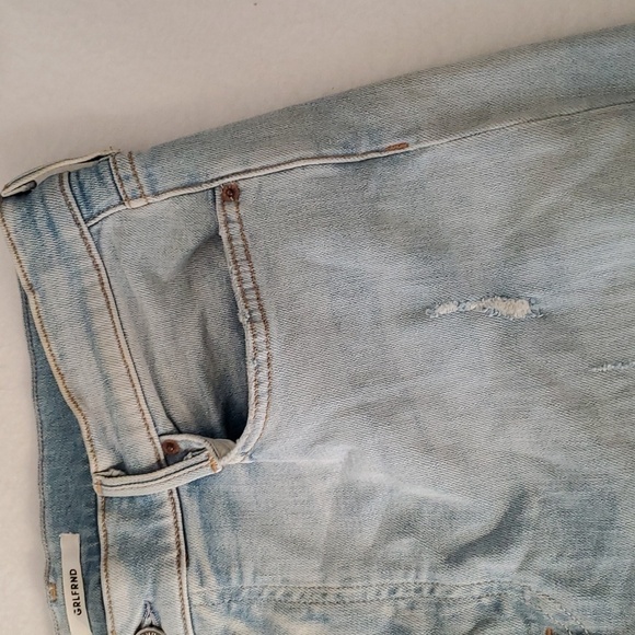 GRLFRND Karolina High-Rise Straight Distressed Jeans Sz 32W - Picture 8 of 15